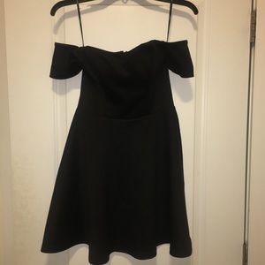 Black off the shoulder dress